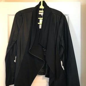 Momo Maternity Black Waterfall Drape Jacket NWT